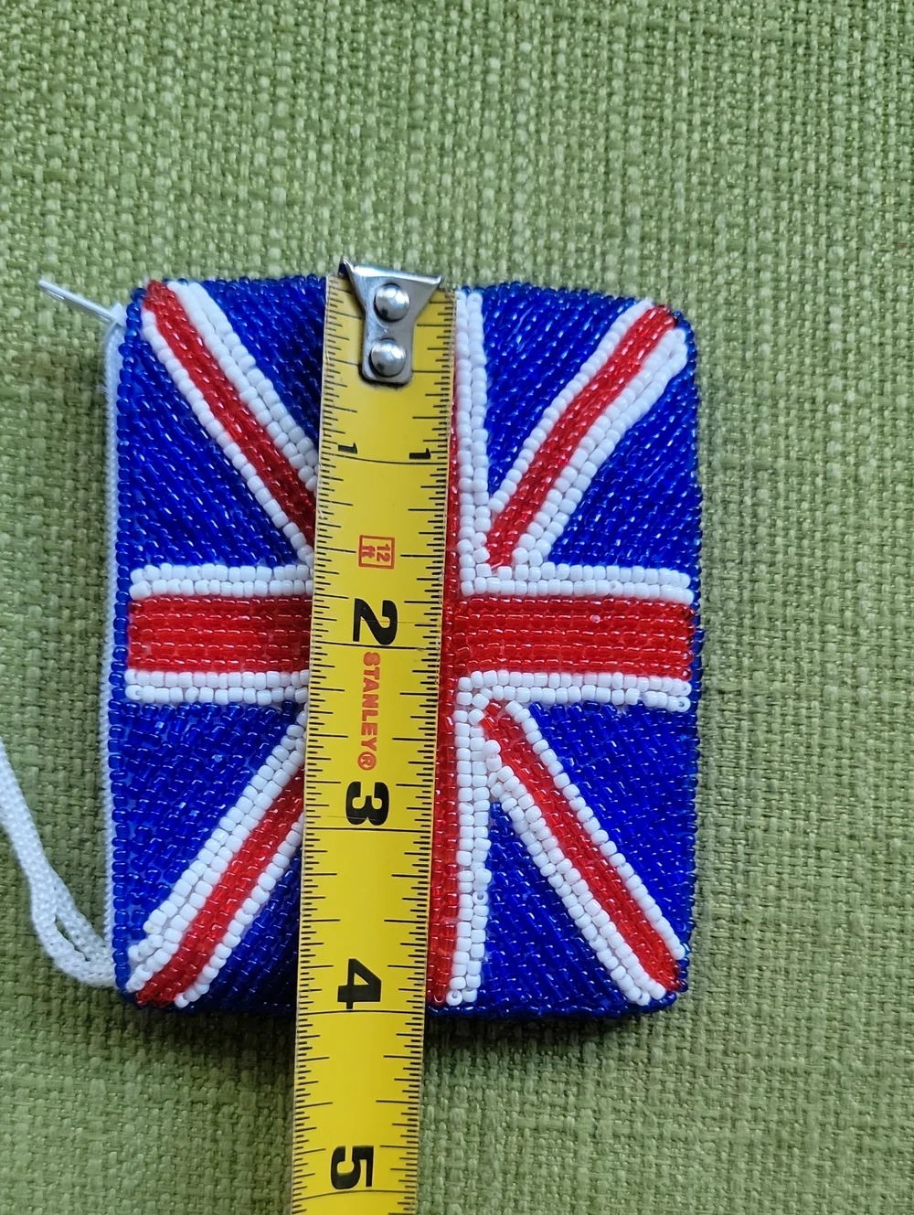 Stanley Beaded Union Jack Wristlet in Blue, Red & White